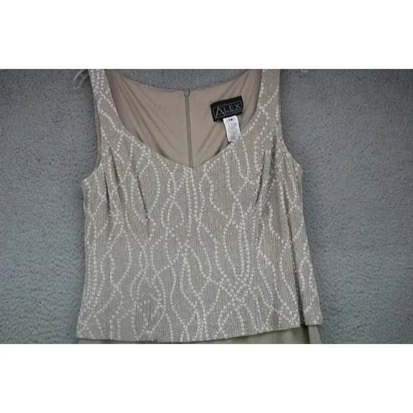 Alex Evenings Sleeveless Sequined Midi Dress-Size 14 - Picture 2 of 8